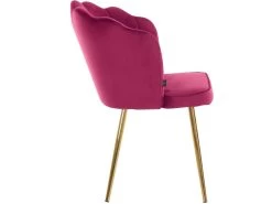 Lot De 2 Chaises De Salle à Manger Rembourrées En Velours Bordeaux -Magasin de meubles de restaurant chaise 21690887