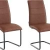 Chaises De Salle à Manger Rembourrées Lot De 2 En PU Cognac 2 Chaises De Salle à Manger Rembourrées Lot De 2 En PU Cognac -Magasin de meubles de restaurant chaise 21692519