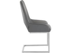 Lot De 2 Chaises De Salle à Manger En PU Anthracite Et Gris Clair -Magasin de meubles de restaurant chaise 21692869