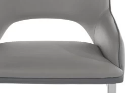 Lot De 2 Chaises De Salle à Manger En PU Anthracite Et Gris Clair -Magasin de meubles de restaurant chaise 21692873