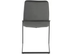 Lot De 2 Chaises De Salle à Manger Rembourrées En Velours Gris -Magasin de meubles de restaurant chaise 21693047