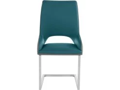 Lot De 2 Chaises De Salle à Manger En PU Anthracite Et Pétrole 11 Lot De 2 Chaises De Salle à Manger En PU Anthracite Et Pétrole -Magasin de meubles de restaurant chaise 21693141