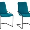 Lot De 2 Chaises De Salle à Manger Rembourrées En Velours Pétrole 1 Lot De 2 Chaises De Salle à Manger Rembourrées En Velours Pétrole -Magasin de meubles de restaurant chaise 21693243
