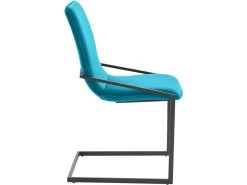 Lot De 2 Chaises De Salle à Manger Rembourrées En Velours Pétrole -Magasin de meubles de restaurant chaise 21693247