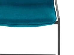 Lot De 2 Chaises De Salle à Manger Rembourrées En Velours Pétrole -Magasin de meubles de restaurant chaise 21693253