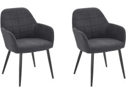 Mara Arm Chair 2pk Anthracite