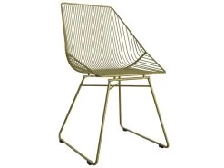 Chaise De Salle à Manger En Métal Doré