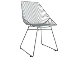 Chaise De Salle à Manger En Métal Gris