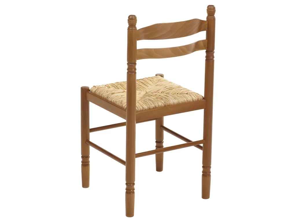 Lot De 6 Chaises JEANNE - Hêtre Massif & Assise Paille De Riz 7 Lot De 6 Chaises JEANNE - Hêtre Massif & Assise Paille De Riz – Image 5