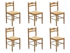 Lot De 6 Chaises JEANNE - Hêtre Massif & Assise Paille De Riz 17 Lot De 6 Chaises JEANNE - Hêtre Massif & Assise Paille De Riz -Magasin de meubles de restaurant chaise 219039