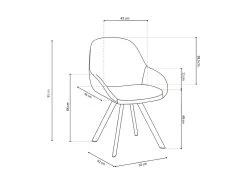 Chaise JEANNE Tissus Rose Dos PU Gris Foncé, Dimension H85 X L55 X P62, Idéal Pour Votre Cuisine Ou Salle à Manger -Magasin de meubles de restaurant chaise 22128571