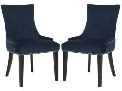 Chaise Bleu Marine 63 X 56 X 92.45 Cm - Marcelina