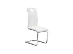 Chaise SOFI PU Blanc, Dimension H99 X L43 X P57 Cm, Idéal Pour Votre Cuisine Ou Salle à Manger