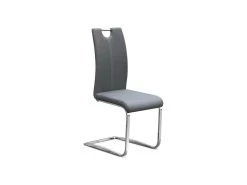 Chaise SOFI PU Gris, Dimension H99 X L43 X P57 Cm, Idéal Pour Votre Cuisine Ou Salle à Manger