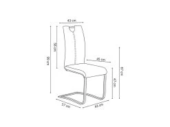 Chaise SOFI PU Noir, Dimension H99 X L43 X P57 Cm, Idéal Pour Votre Cuisine Ou Salle à Manger 9 Chaise SOFI PU Noir, Dimension H99 X L43 X P57 Cm, Idéal Pour Votre Cuisine Ou Salle à Manger -Magasin de meubles de restaurant chaise 22328893