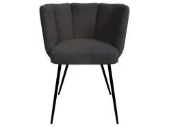 Chaise Cosette En Tissu Bouclé Gris Foncé (lot De 2) -Magasin de meubles de restaurant chaise 22352397