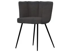 Chaise Cosette En Tissu Bouclé Gris Foncé (lot De 2) -Magasin de meubles de restaurant chaise 22352399