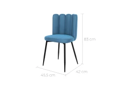 Chaise Rosy En Velours Bleu (lot De 2) 11 Chaise Rosy En Velours Bleu (lot De 2) -Magasin de meubles de restaurant chaise 22352405