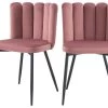 Chaise Rosy En Velours Vieux Rose (lot De 2) -Magasin de meubles de restaurant chaise 22352427