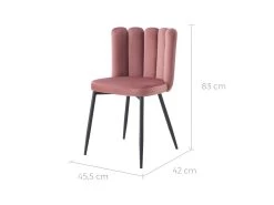 Chaise Rosy En Velours Vieux Rose (lot De 2) -Magasin de meubles de restaurant chaise 22352431