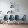 Lot De 4 Chaises Scandinaves NORA Bleues Avec Coussin - HAPPY GARDEN 2 Lot De 4 Chaises Scandinaves NORA Bleues Avec Coussin - HAPPY GARDEN -Magasin de meubles de restaurant chaise 22366451