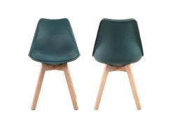 Lot De 4 Chaises Scandinaves NORA Bleues Avec Coussin - HAPPY GARDEN -Magasin de meubles de restaurant chaise 22366457