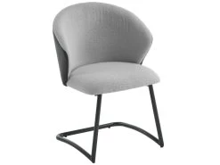 Lot De 2 Chaises De Salle à Manger - Tissu En Sherpa - Gris -Magasin de meubles de restaurant chaise 22477347