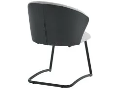 Lot De 2 Chaises De Salle à Manger - Tissu En Sherpa - Gris -Magasin de meubles de restaurant chaise 22477355