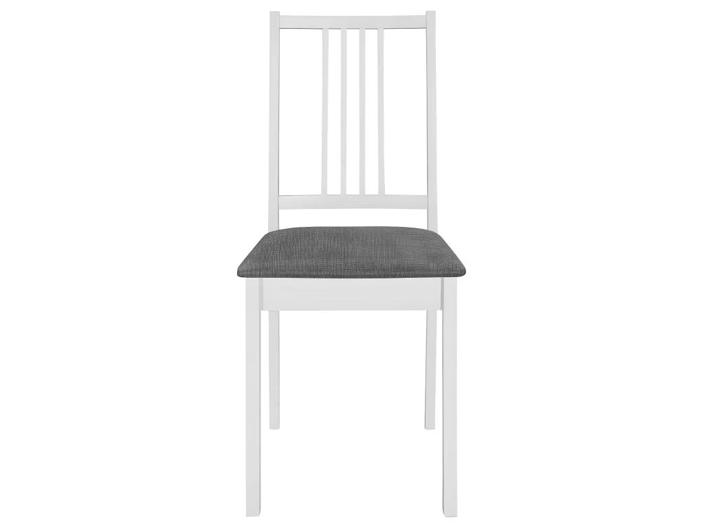 Lot De 6 Chaises De Salle à Manger Cuisineà Dîner Avec Coussins Blanc Bois Solide CDS022954 5 Lot De 6 Chaises De Salle à Manger Cuisineà Dîner Avec Coussins Blanc Bois Solide CDS022954 – Image 3