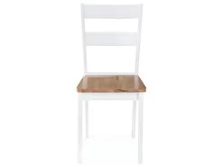 Chaises à Manger Lot De 6 Blanc Bois D'hévéa -Magasin de meubles de restaurant chaise 22556995