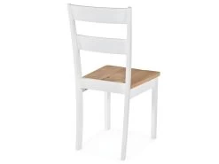 Chaises à Manger Lot De 6 Blanc Bois D'hévéa -Magasin de meubles de restaurant chaise 22556999