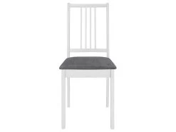 Chaises à Manger Avec Coussins Lot De 4 Blanc Bois Solide -Magasin de meubles de restaurant chaise 22557941