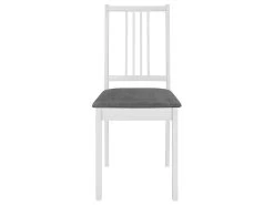 Chaises à Manger Avec Coussins Lot De 6 Blanc Bois Solide -Magasin de meubles de restaurant chaise 22558541