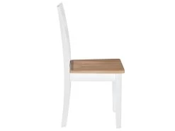 Chaises à Manger Lot De 2 Blanc Bois D'hévéa Massif -Magasin de meubles de restaurant chaise 22566065
