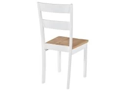Chaises à Manger Lot De 2 Blanc Bois D'hévéa Massif -Magasin de meubles de restaurant chaise 22566067