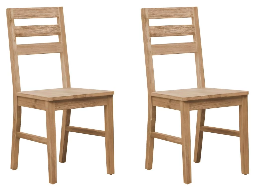 Lot De 2 Chaises De Salle à Manger Cuisine Design Classique Bois D'acacia Massif CDS020274 3 Lot De 2 Chaises De Salle à Manger Cuisine Design Classique Bois D'acacia Massif CDS020274