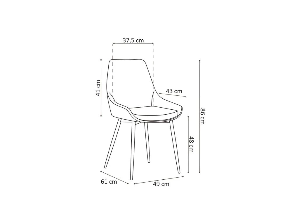 Chaise MICRA Velours Bleu, Dimensions: H86 X L49 X P61 Cm, Idéal Pour Un Salon De Prestige 5 Chaise MICRA Velours Bleu, Dimensions: H86 X L49 X P61 Cm, Idéal Pour Un Salon De Prestige – Image 3