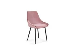 Chaise MICRA Velours Rose, Dimensions: H86 X L49 X P61 Cm, Idéal Pour Un Salon De Prestige
