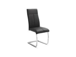 Chaise ALI PU Noir, Dimensions: H101 X L42 X P61 Cm, Idéal Pour Une Salle A Manger Unique