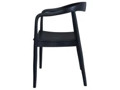 Chaise Lombok En Bois De Teck Noir -Magasin de meubles de restaurant chaise 22810355