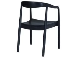 Chaise Lombok En Bois De Teck Noir -Magasin de meubles de restaurant chaise 22810359