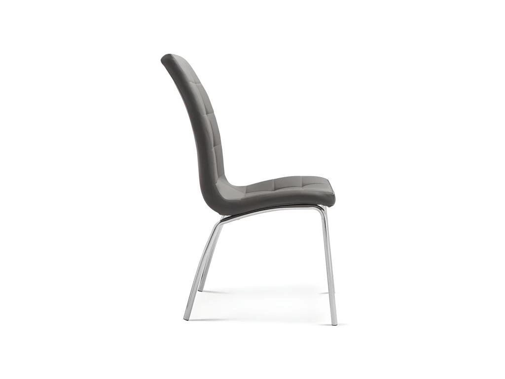 Chaise MERIL PU Gris, Dimensions: H96 X L42 X P55 Cm, Idéal Pour Une Salle à Manger Tape-à-l'œil 7 Chaise MERIL PU Gris, Dimensions: H96 X L42 X P55 Cm, Idéal Pour Une Salle à Manger Tape-à-l'œil – Image 5
