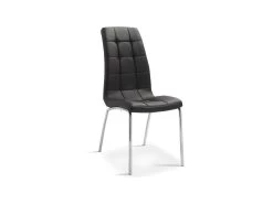 Chaise MERIL PU Noir, Dimensions: H96 X L42 X P55 Cm, Idéal Pour Une Salle A Mangé Tape A L'œil