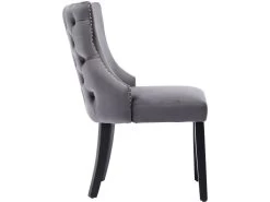 Lot De 6 Chaises De Salle à Manger En Velours - Cadre En Bois Massif - Gris 9 Lot De 6 Chaises De Salle à Manger En Velours - Cadre En Bois Massif - Gris -Magasin de meubles de restaurant chaise 22860705