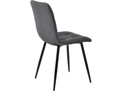 Lot De 4 Chaises De Salle à Manger - Structure En Métal - Tissu En Velours - Gris Clair -Magasin de meubles de restaurant chaise 22860747