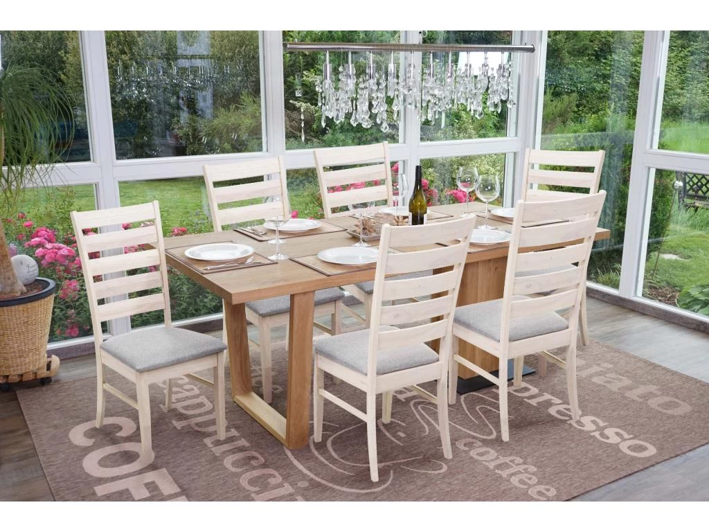 Lot De 6 Chaises De Salle à Manger Cuisine Chaise Tissu Gris Et Bois Massif Clair 04_0000850 5 Lot De 6 Chaises De Salle à Manger Cuisine Chaise Tissu Gris Et Bois Massif Clair 04_0000850 – Image 3