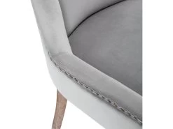 Lot De 2 Chaises En Velours - Avec Pieds En Bois Massif - Gris -Magasin de meubles de restaurant chaise 22928695