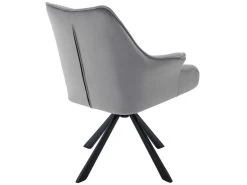 Lot De 2 Chaises En Patchwork De Velours - Pieds En Métal - Gris 9 Lot De 2 Chaises En Patchwork De Velours - Pieds En Métal - Gris -Magasin de meubles de restaurant chaise 22934675