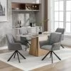 Lot De 4 Chaises En Velours Et Similicuir - Pieds En Métal - Gris 1 Lot De 4 Chaises En Velours Et Similicuir - Pieds En Métal - Gris -Magasin de meubles de restaurant chaise 22935389