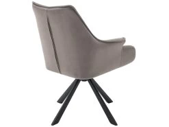 Lot De 2 Chaises En Patchwork De Velours - Pieds En Métal - Taupe -Magasin de meubles de restaurant chaise 22935403